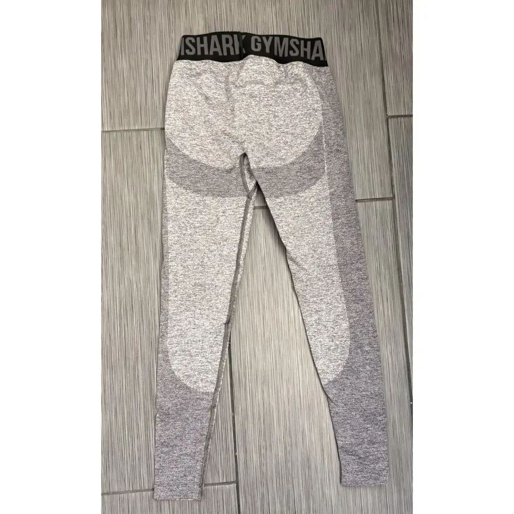 Gymshark Flex High Waisted Leggings Women’s XS Gray Marled Logo Waistband